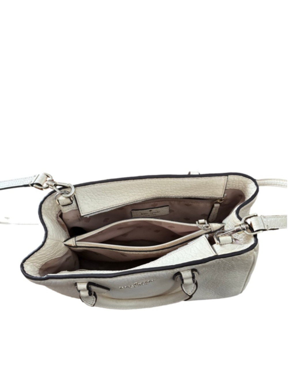 Women's Kate Spade White Leather Satchel One Size - Picture 4 of 7